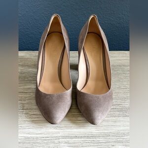 M. Gemi Taupe Suede Heels